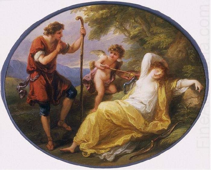 A Sleeping Nymph Watched by a Shepherd, Angelica Kauffmann
